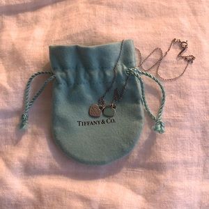 Tiffany & Co. double pendant heart necklace